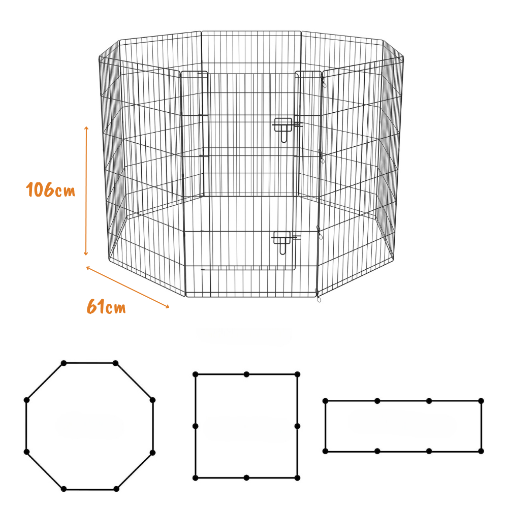 AllPetSolutions Exercise Playpen for Pets - 42inch / 106 cm