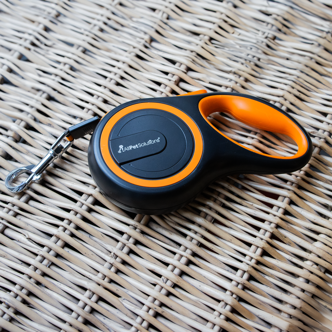 Retractable Dog Lead - Orange 3M / 5M / 8M - 15-50KG