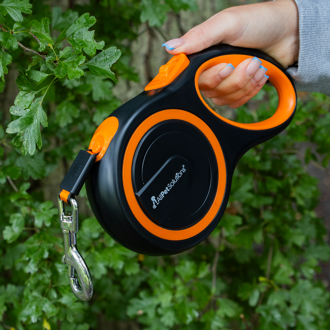 Retractable Dog Lead - Orange 3M / 5M / 8M - 15-50KG