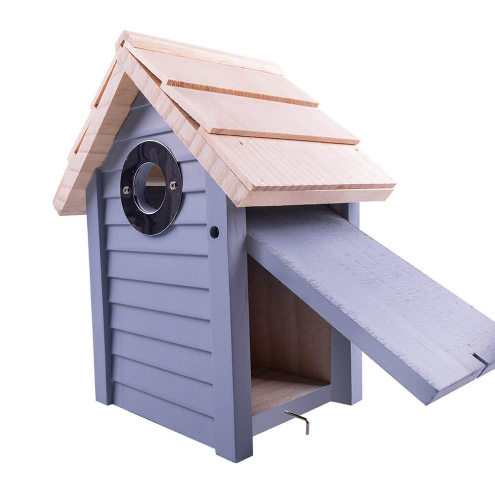 AllPetSolutions Beach Hut Bird Nest Box, Blue - AllPetSolutions