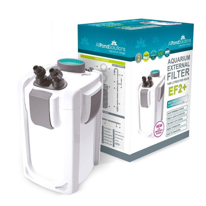 AllPondSolutions 1400L/H + 9W UV Aquarium External Filter EF2+ - All Pet Solutions