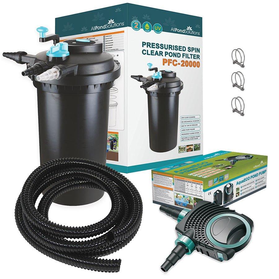 AllPondSolutions Pressurised Pond Filter Kit PFC-20000 & AquaECO-10000 - All Pet Solutions