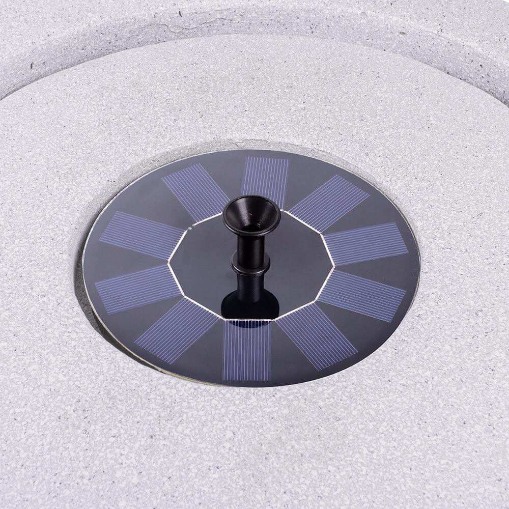 Bowl Stone Solar Water Feature - Light Grey - All Pet Solutions