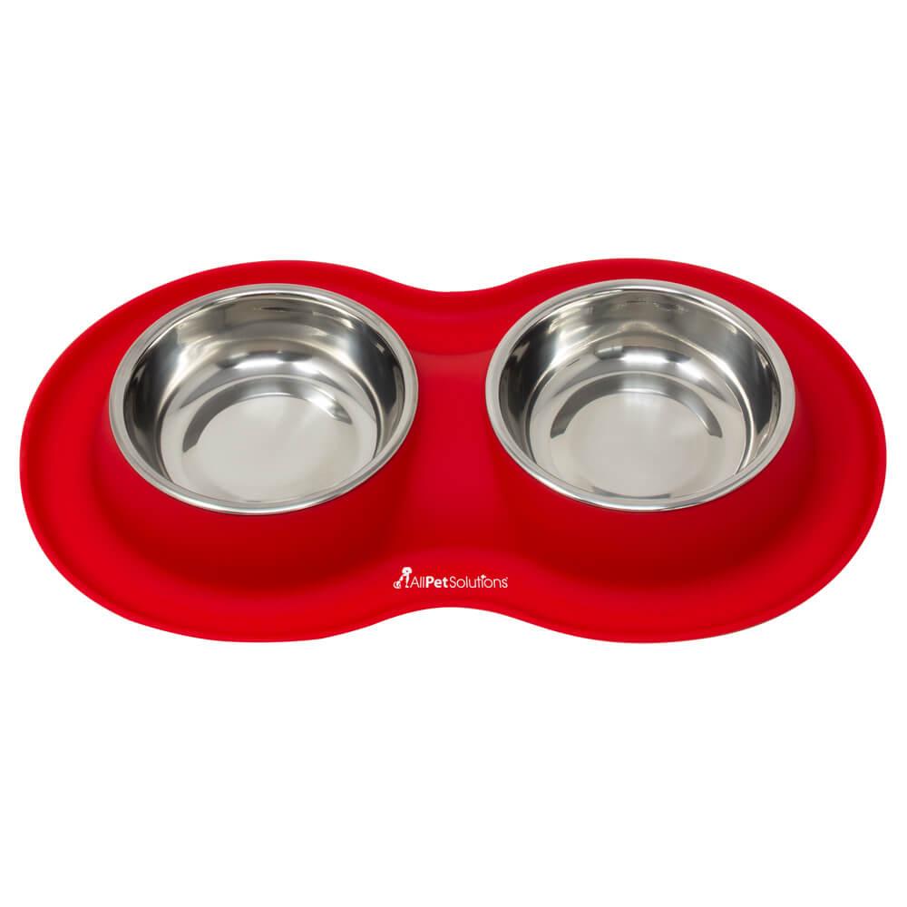 Double Bowl Cat Dog Feeder - Red - S/L/XL - All Pet Solutions