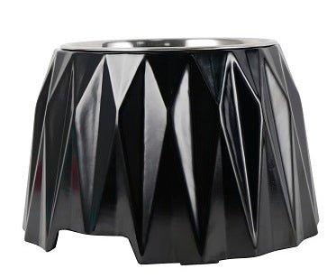 Elevated Diamond Dog Bowl - Black - All Pet Solutions