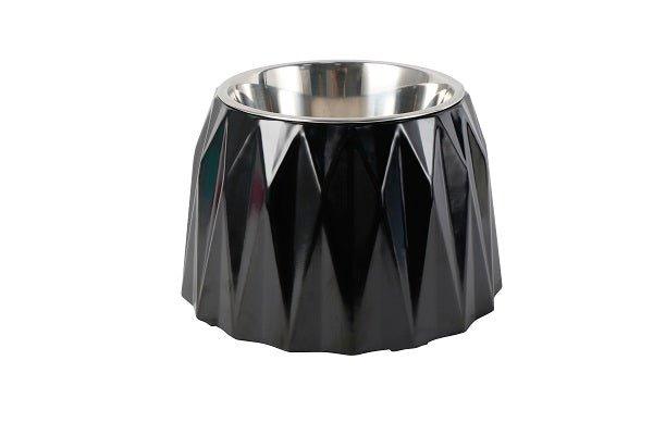 Elevated Diamond Dog Bowl - Black - All Pet Solutions