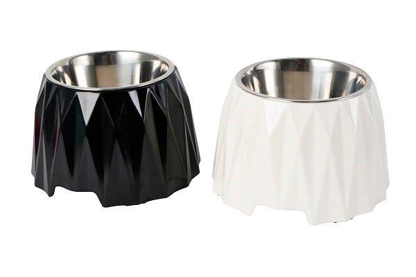 Elevated Diamond Dog Bowl - Black - All Pet Solutions