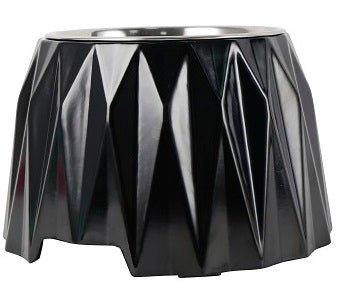 Elevated Diamond Dog Bowl - Black - All Pet Solutions