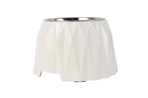 Elevated Diamond Dog Bowl - White - All Pet Solutions