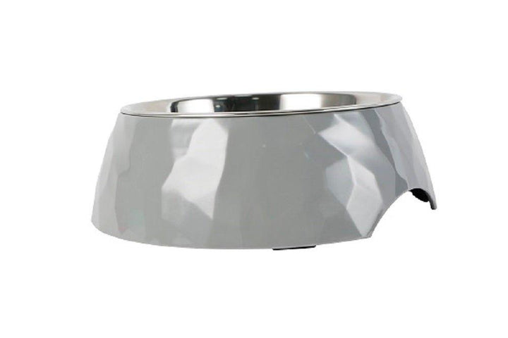 Facet Round Cat Dog Bowl - Dark Grey S/L - All Pet Solutions