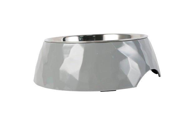 Facet Round Cat Dog Bowl - Dark Grey S/L - All Pet Solutions
