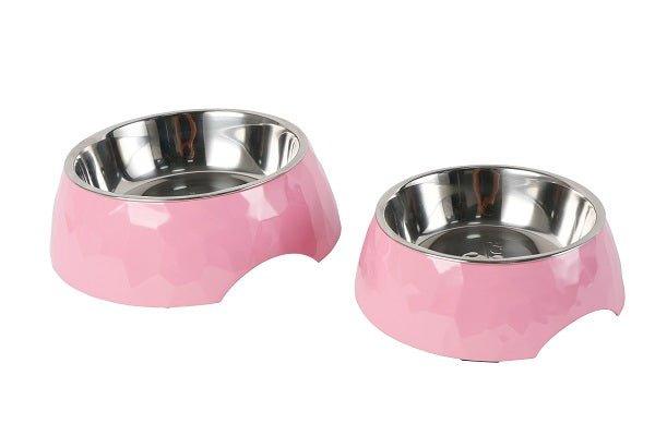Facet Round Cat Dog Bowl - Pink S/L - All Pet Solutions