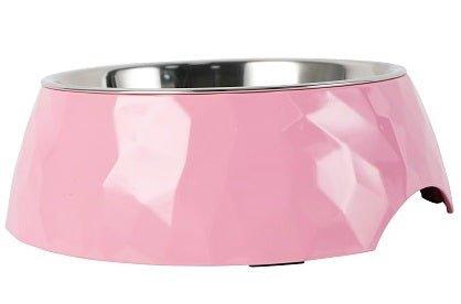 Facet Round Cat Dog Bowl - Pink S/L - All Pet Solutions