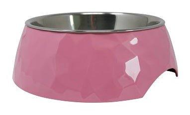 Facet Round Cat Dog Bowl - Pink S/L - All Pet Solutions
