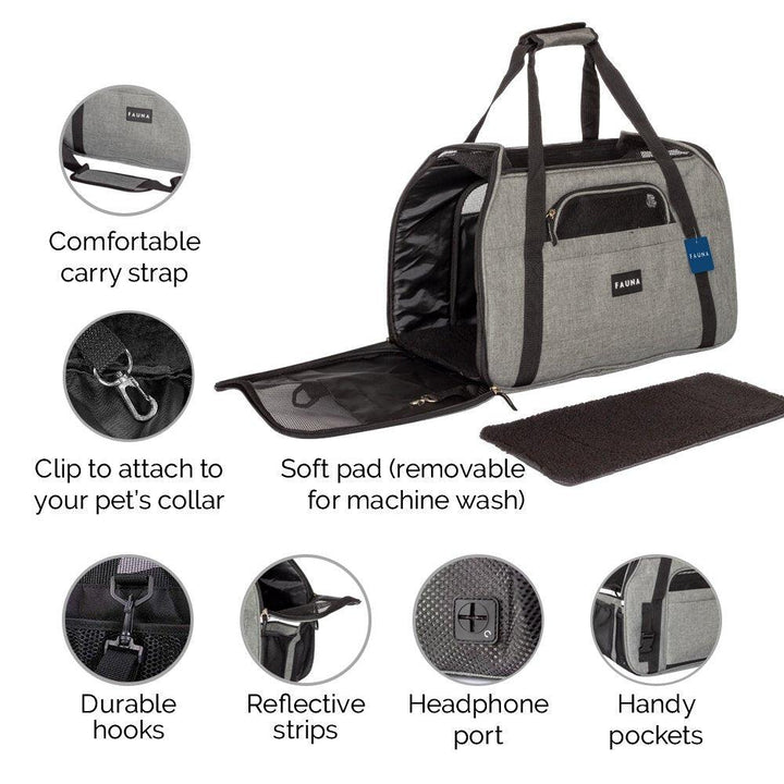 Fauna® Dog Cat Comfort Carrier - Denim Blue - All Pet Solutions
