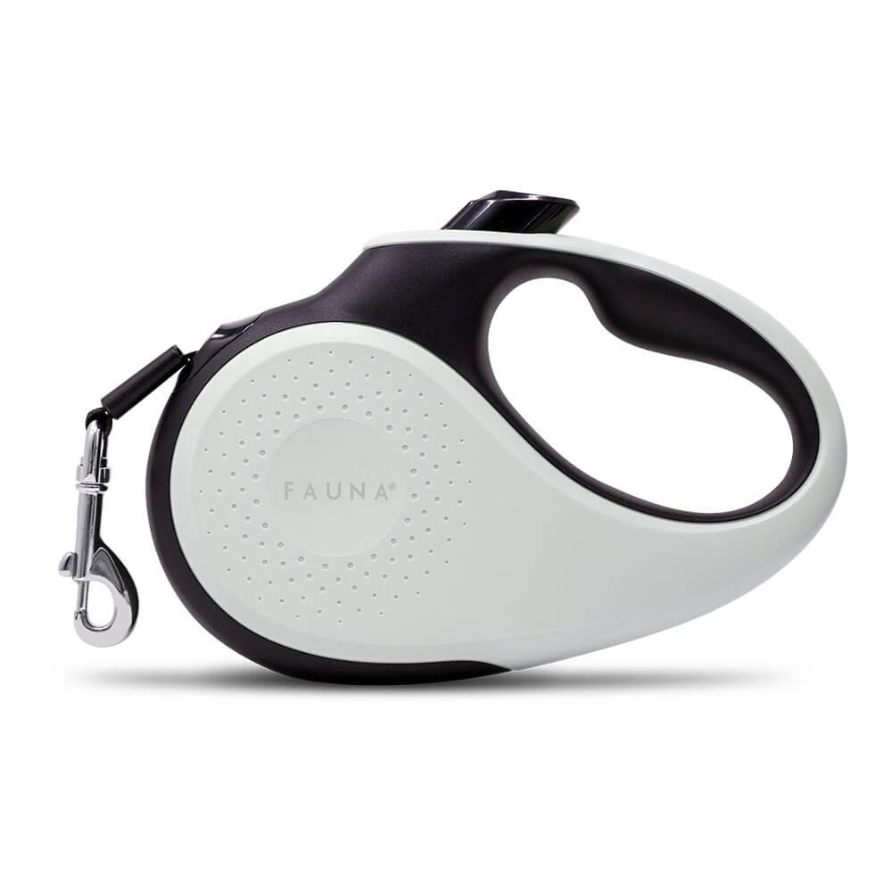 Fauna® Luxury Retractable Tape Dog Lead - Grey 5M - 50KG - All Pet Solutions