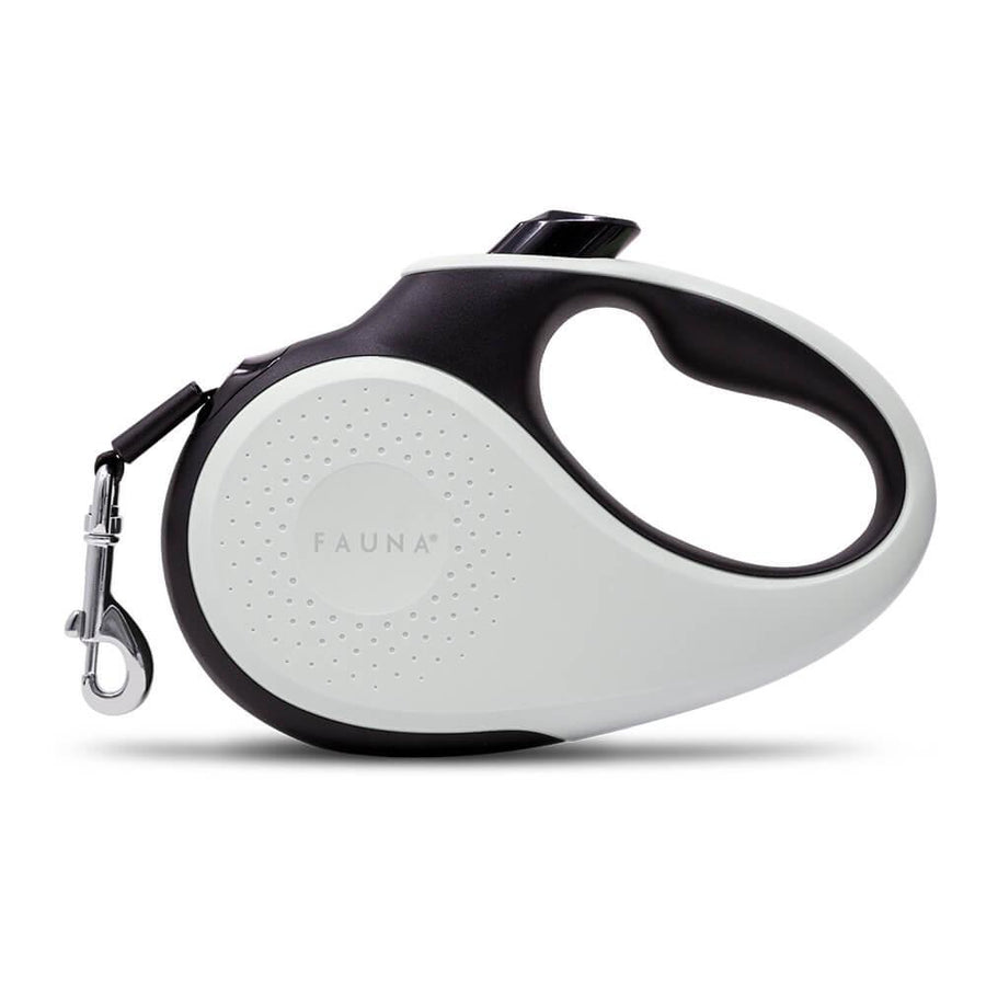 Fauna® Luxury Retractable Tape Dog Lead - Grey 5M - 50KG - All Pet Solutions