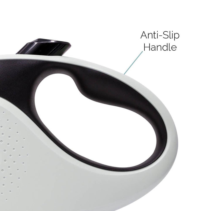 Fauna® Luxury Retractable Tape Dog Lead - Grey 5M - 50KG - All Pet Solutions