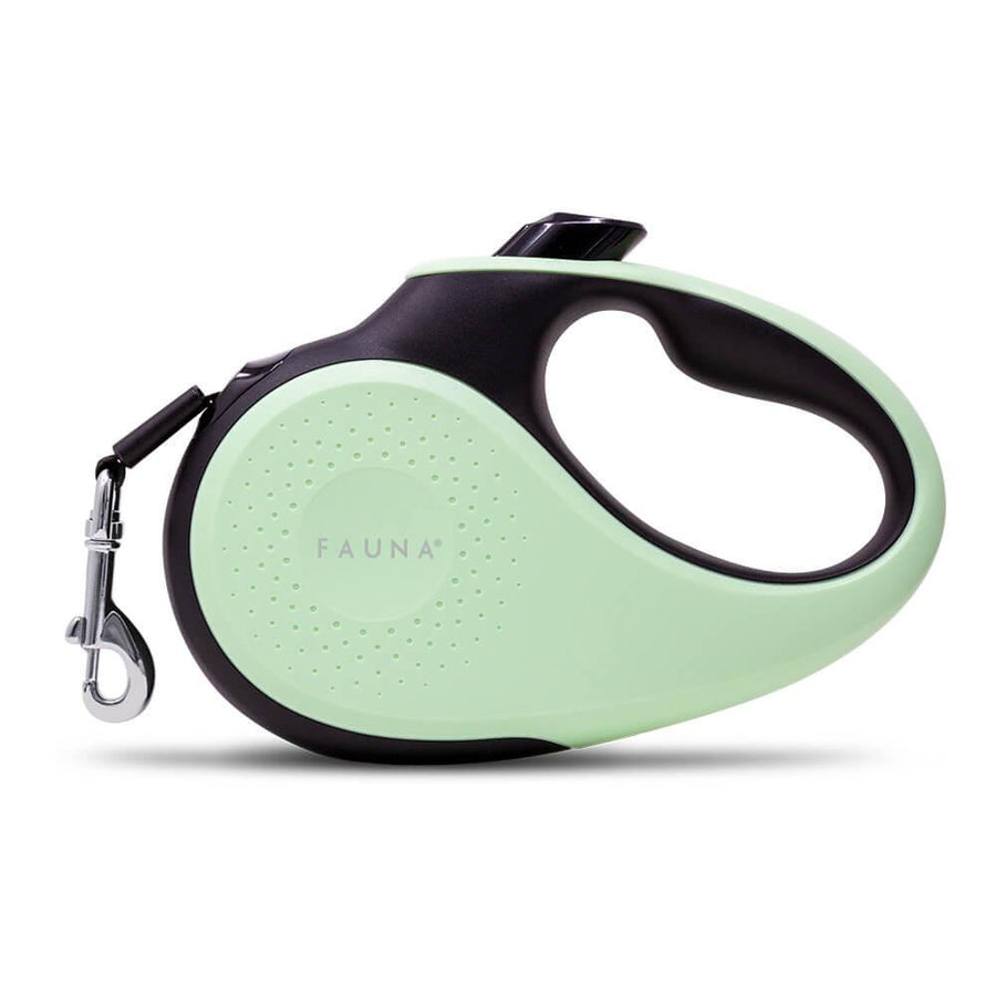 Fauna® Luxury Retractable Tape Dog Lead - Mint Green 5M - 50KG - All Pet Solutions