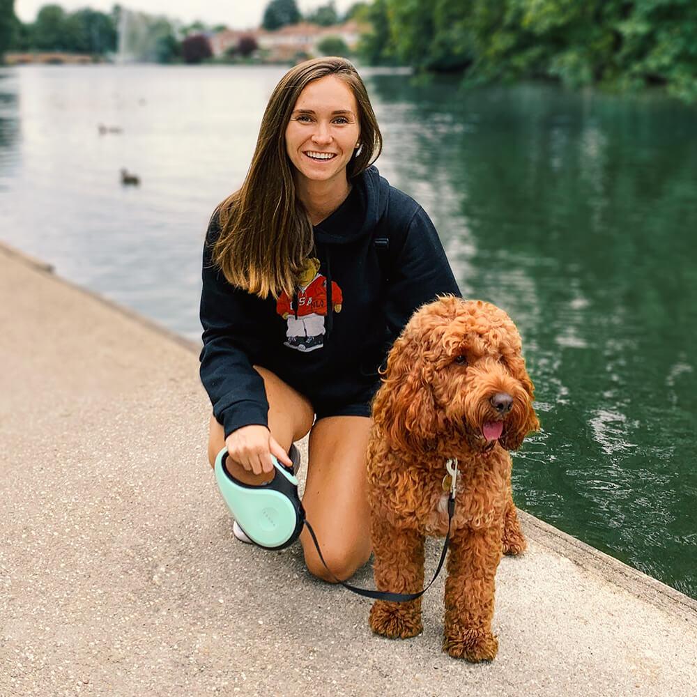 Fauna® Luxury Retractable Tape Dog Lead - Mint Green 5M - 50KG - All Pet Solutions