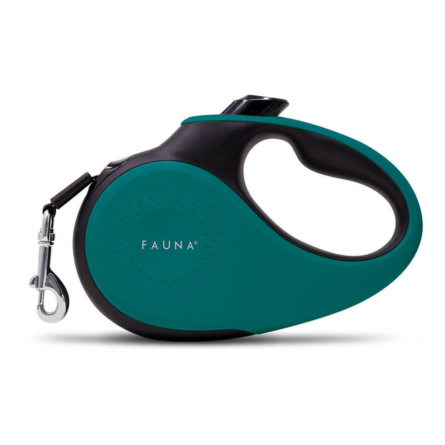 Fauna® Luxury Retractable Tape Dog Lead - Teal 5M - 50KG - All Pet Solutions