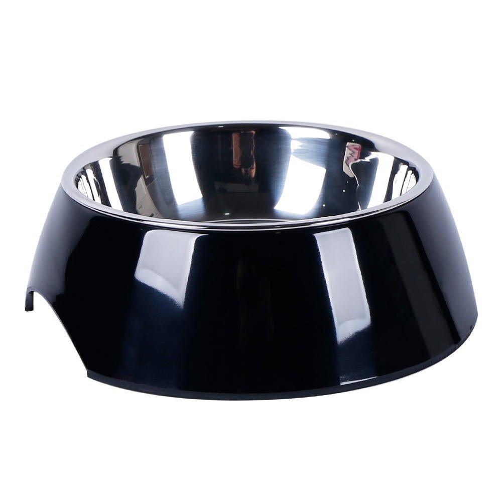 Non Slip Melamine Cat Dog Bowl Black S L