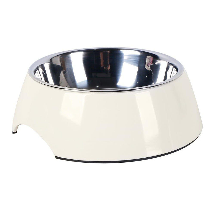Non Slip Melamine Cat Dog Bowl - Cream White - S/L - All Pet Solutions