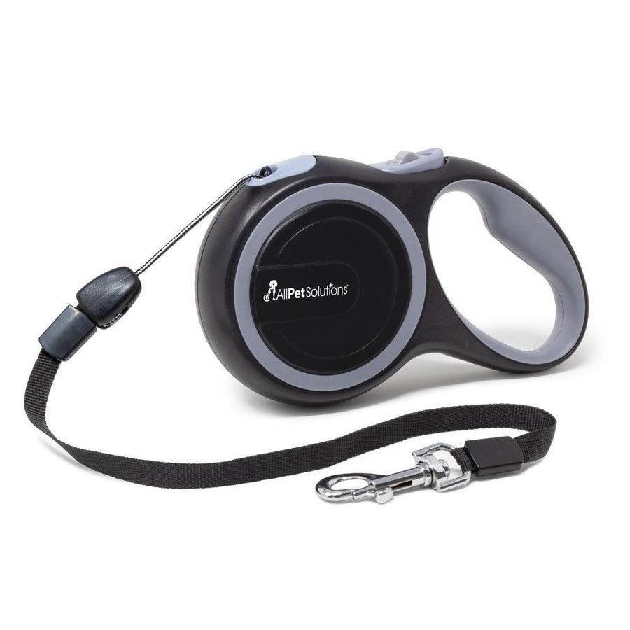 Retractable Cord Dog Lead - Grey 5M - 25KG - All Pet Solutions