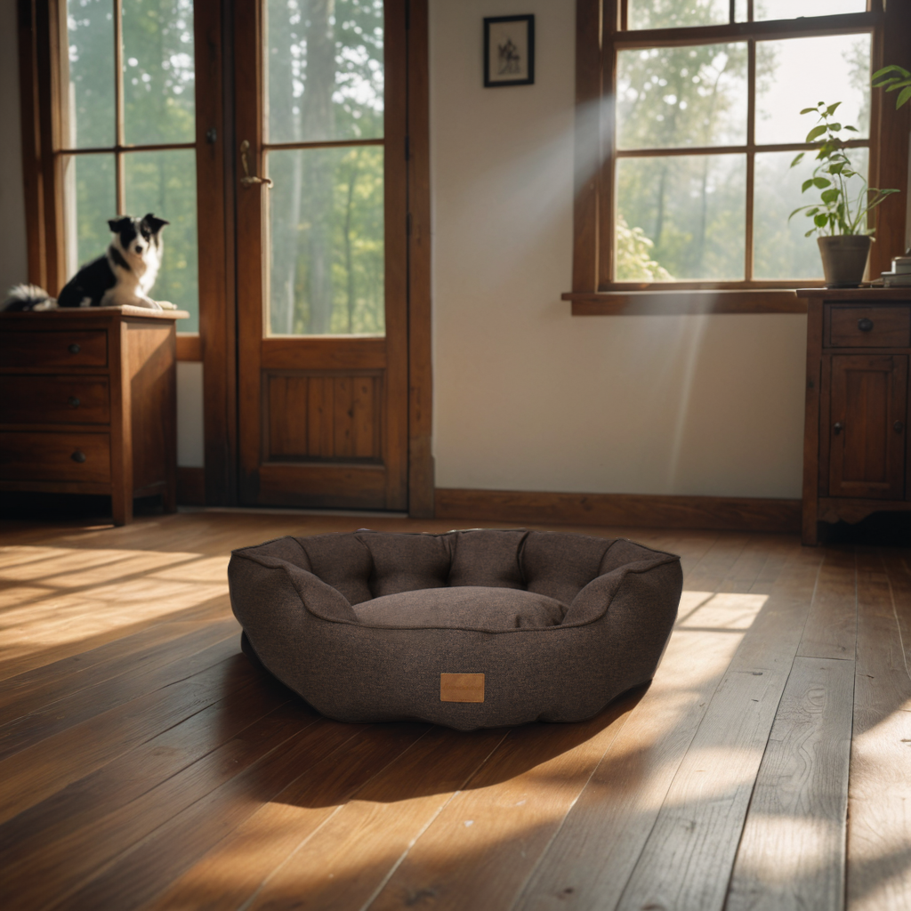 AllPetSolutions Alfie Premium  Luxury Dog Bed - Chocolate Truffle - S/M/XL
