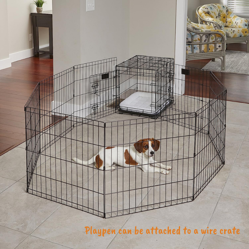 AllPetSolutions Exercise Playpen for Pets - 24 inch / 61 cm