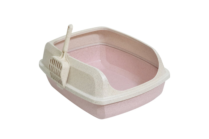 AllPetSolutions Eco Pink Cat Litter Tray with Rim Small