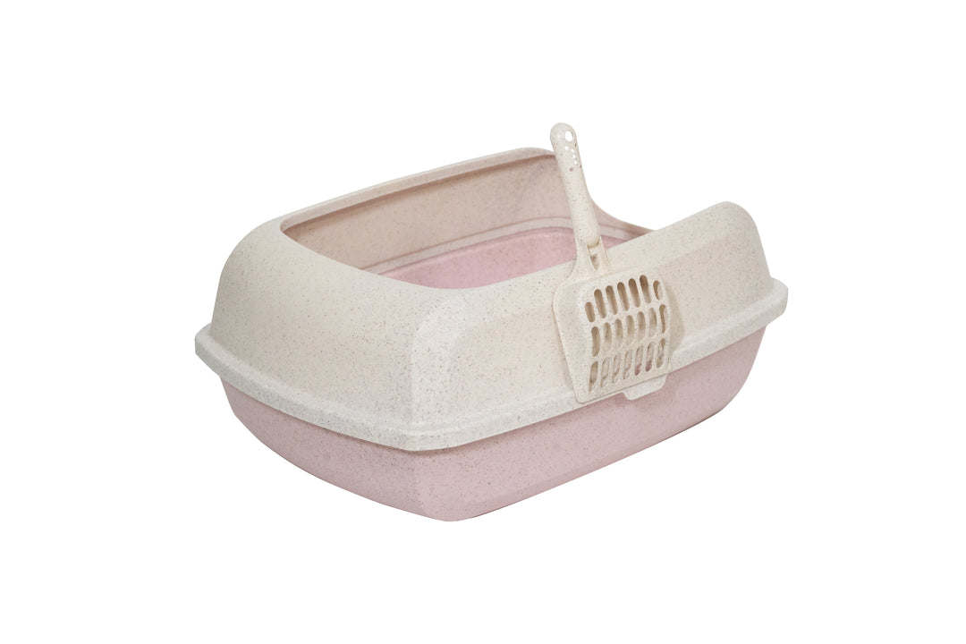 AllPetSolutions Eco Pink Cat Litter Tray with Rim Small