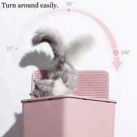 AllPetSolutions pink hooded litter tray entrance and door detail