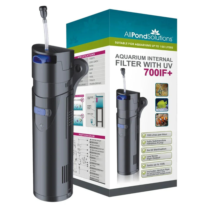 700L/H Aquarium Internal Filter with 9w UV 700IF+