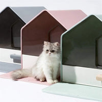 AllPetSolutions pink hooded litter tray filled with cat litter