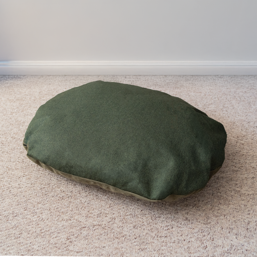 AllPetSolutions Alfie Premium Luxury Dog Bed - Forest Green - S/M/XL