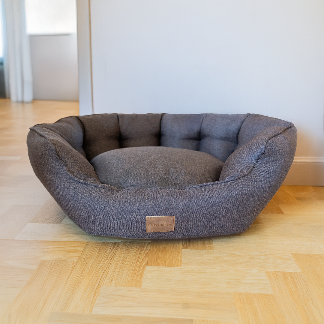AllPetSolutions Alfie Premium  Luxury Dog Bed - Chocolate Truffle - S/M/XL