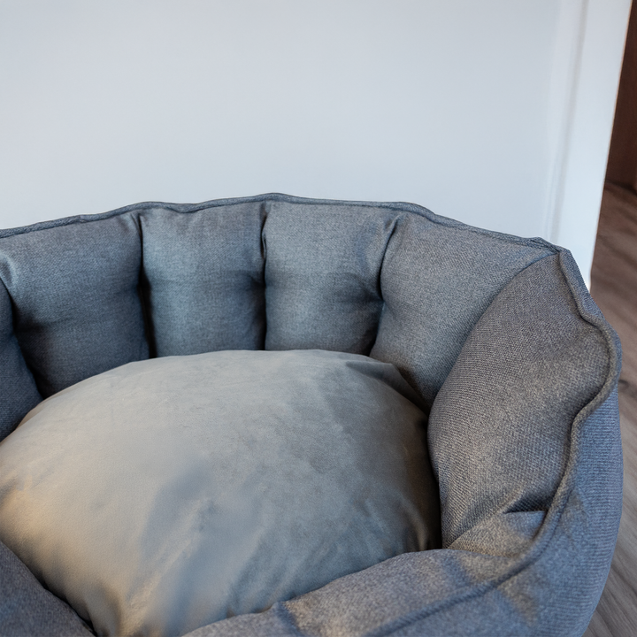 AllPetSolutions Alfie Premium Luxury Dog Bed - Pebble Grey - S/M/XL