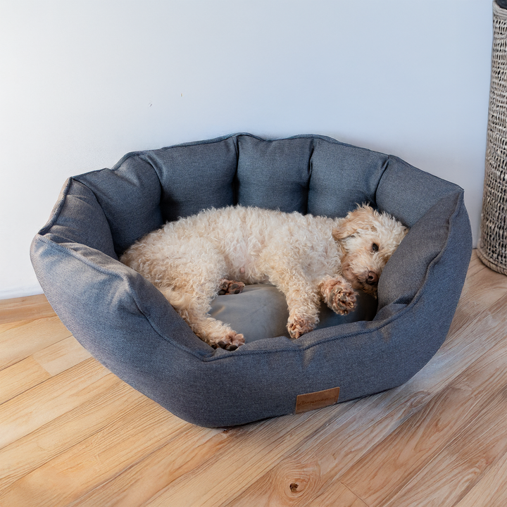AllPetSolutions Alfie Premium Luxury Dog Bed - Pebble Grey - S/M/XL