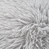 AllPetSolutions grey plush dog bed soft plush pile close up