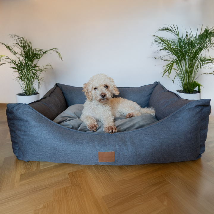 AllPetSolutions Willow Premium Luxury Dog Bed - Pebble Grey - S/M/XL