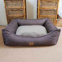 AllPetSolutions Willow Premium chocolate truffle dog bed in small, medium and extra large