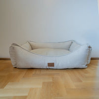 AllPetSolutions Willow Premium dog bed in small, measuring 60 x 50 x 25 cm in ivory cream
