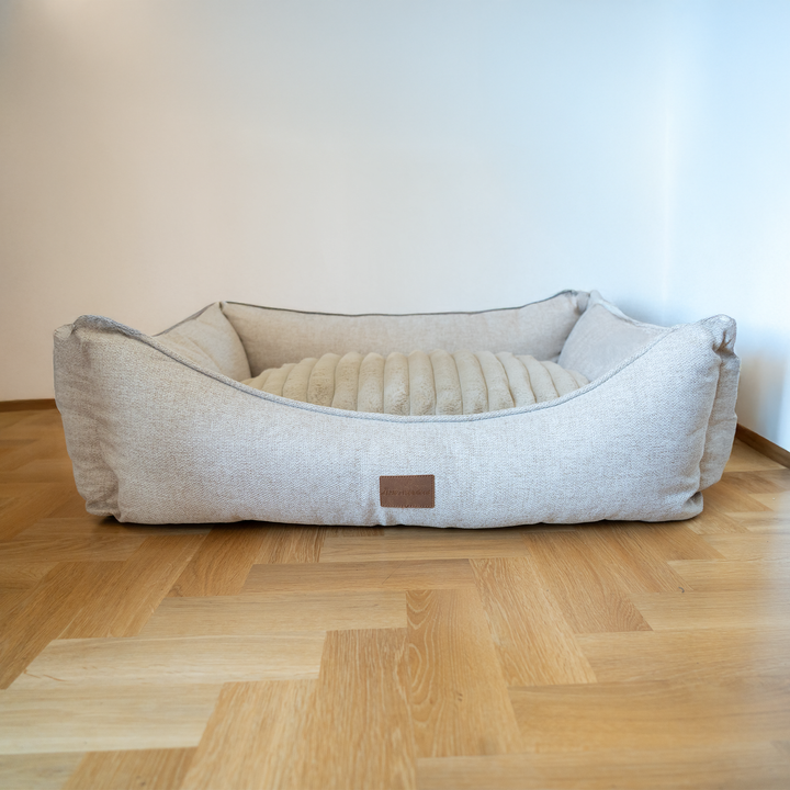 AllPetSolutions Willow Premium Luxury Dog Bed - Ivory Cream - S/M/XL