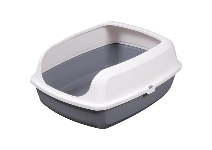 AllPetSolutions Grey Cat Litter Tray with Rim S / L