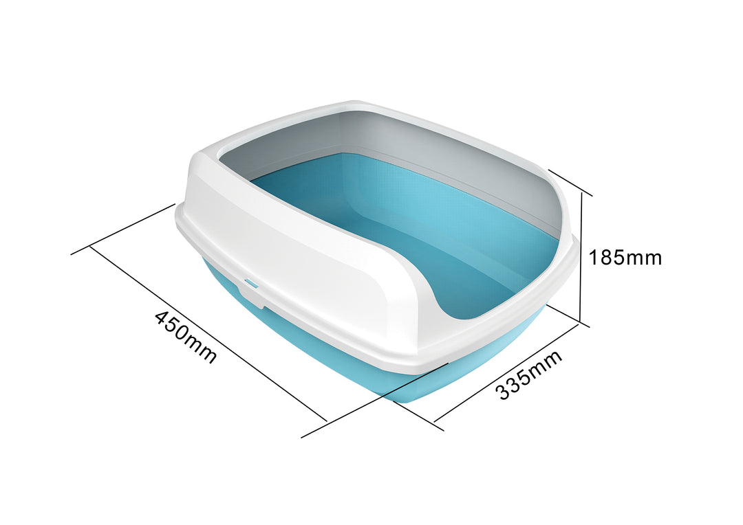 AllPetSolutions Brown Cat Litter Tray with Rim S / L