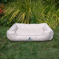 AllPetSolutions Dexter cream dog bed zip-off washable cover detail