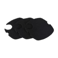 AllPetSolutions black carbon EF filter pads shown with dimensions