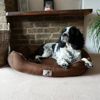 AllPetSolutions Dexter waterproof dog bed in brown, sizes S, M and L
