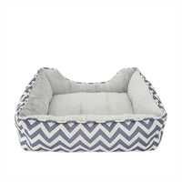 AllPetSolutions Daisy grey zigzag dog bed size comparison from small to large
